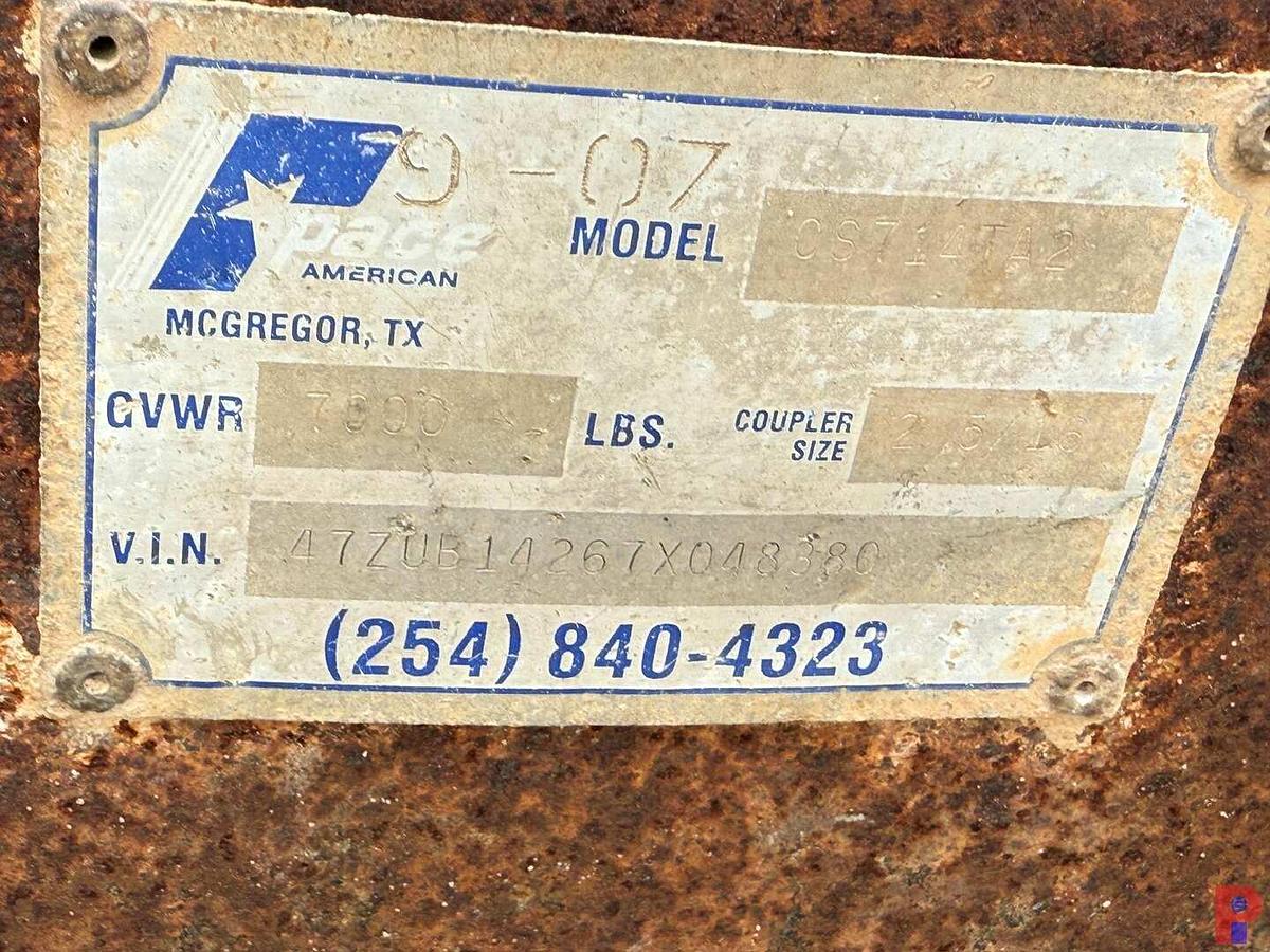 Used 2007 PACE AMERICAN 14’ T/A BUMPER PULL CREW / DOGHOUSE TRAILER