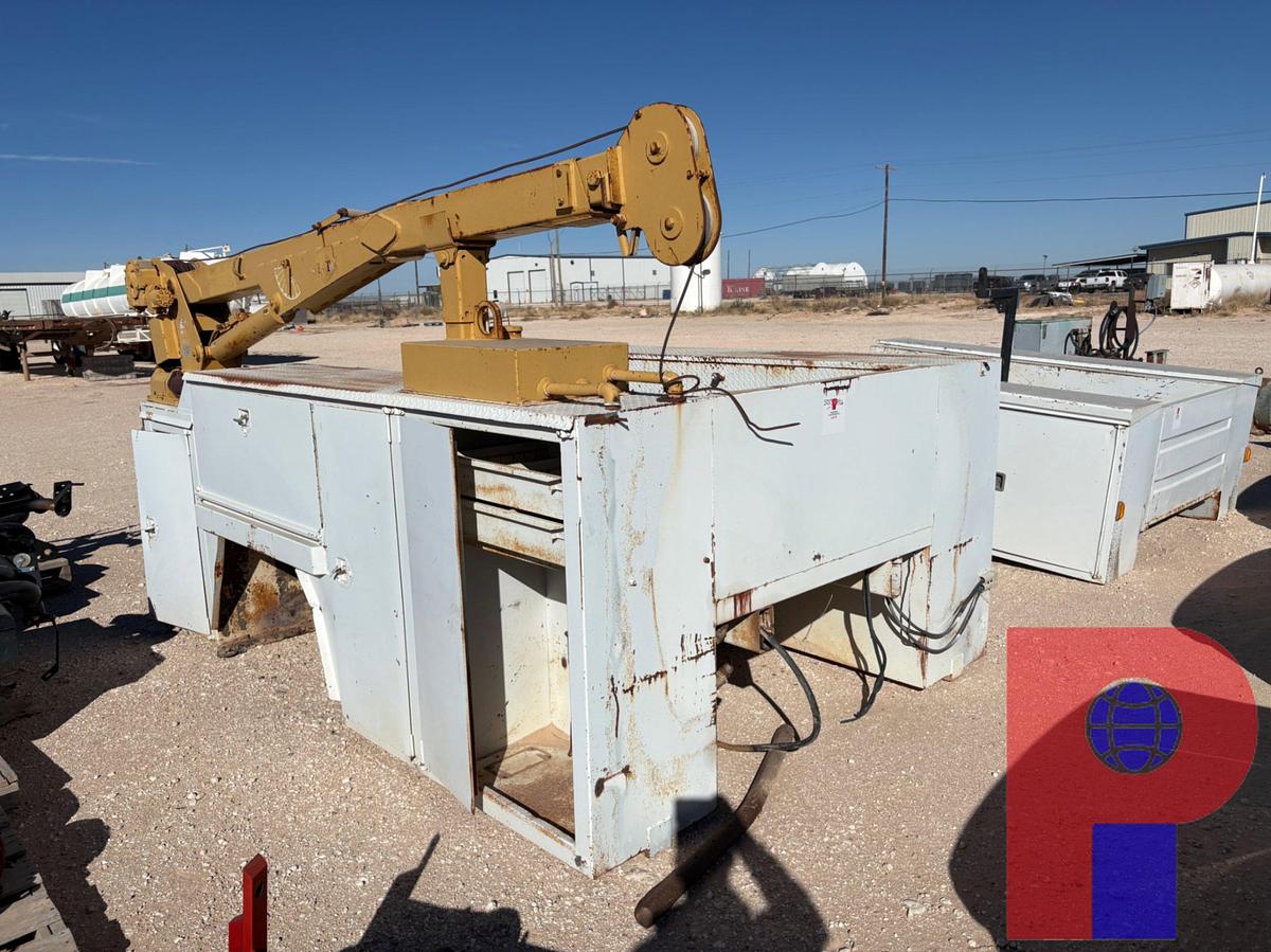 Used 136” X 95” MECHANICS TRUCK BED W/ CRANE