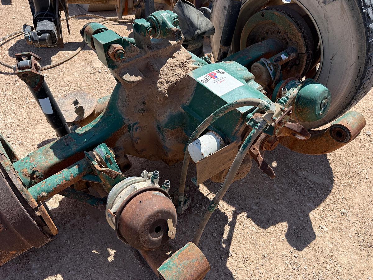 Used ROCKWELL RP23160 23K LBS 4.30 RATIO FRONT REAR DIFF & BANJO HSG W/ HUBS, DRUMS & TIRE WHEEL