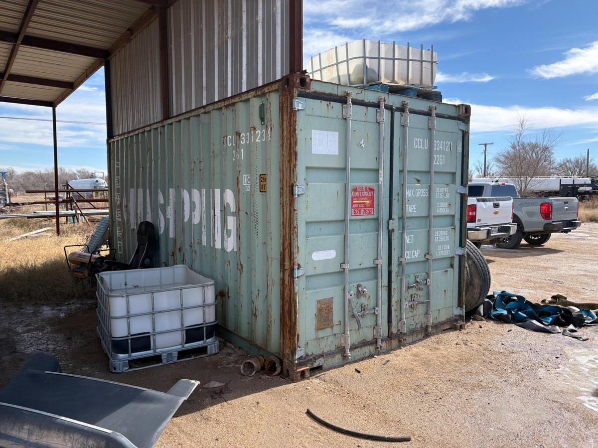 Used (2) Storage container & container shelter package
