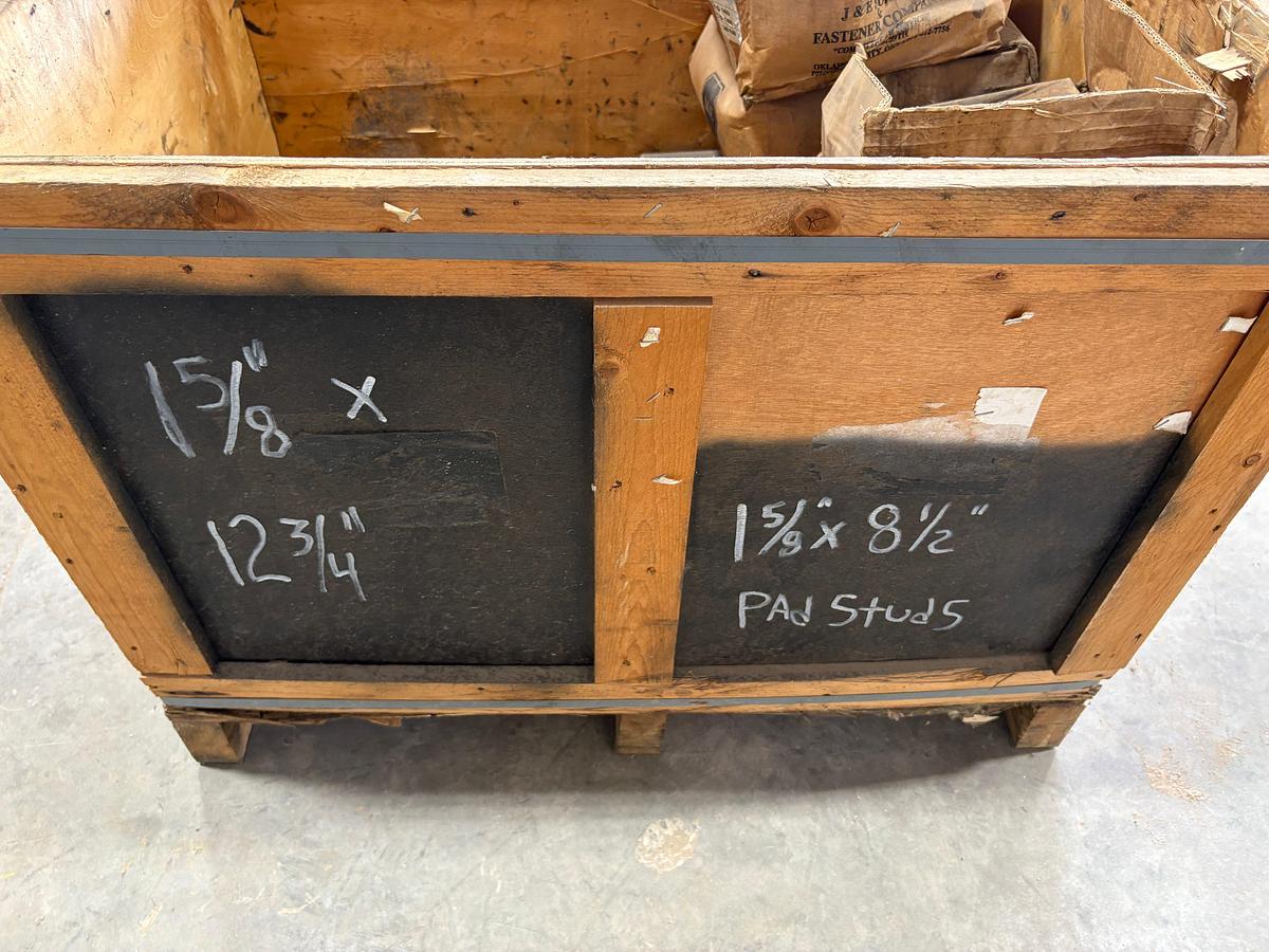 Used (4 crates) of assorted stud bolts & hangers