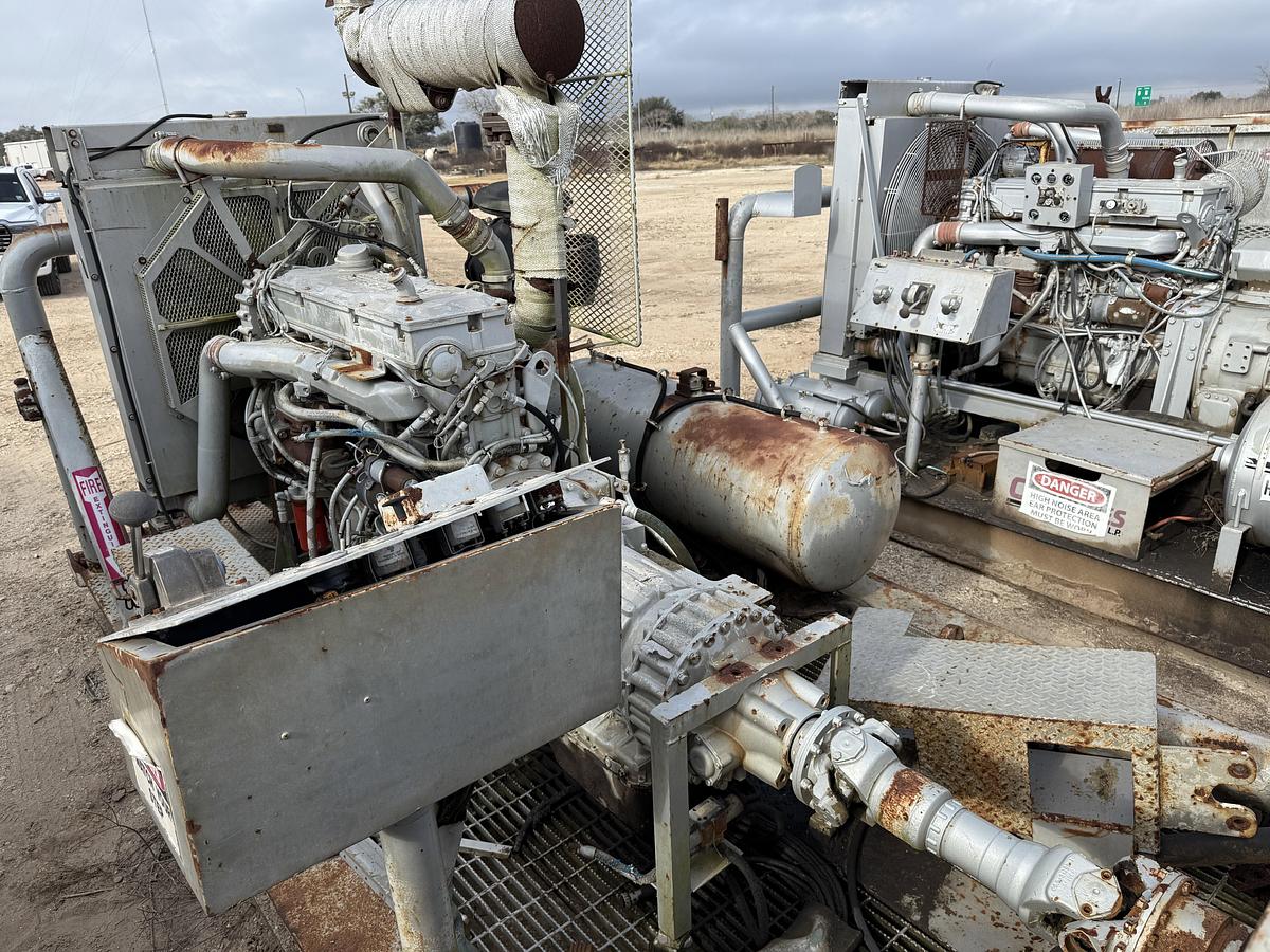 Used EWS W-440 TRIPLEX WELL SERVICE PUMP SKIDDED P/B DETROIT SERIES 60 (INCOMPLETE)