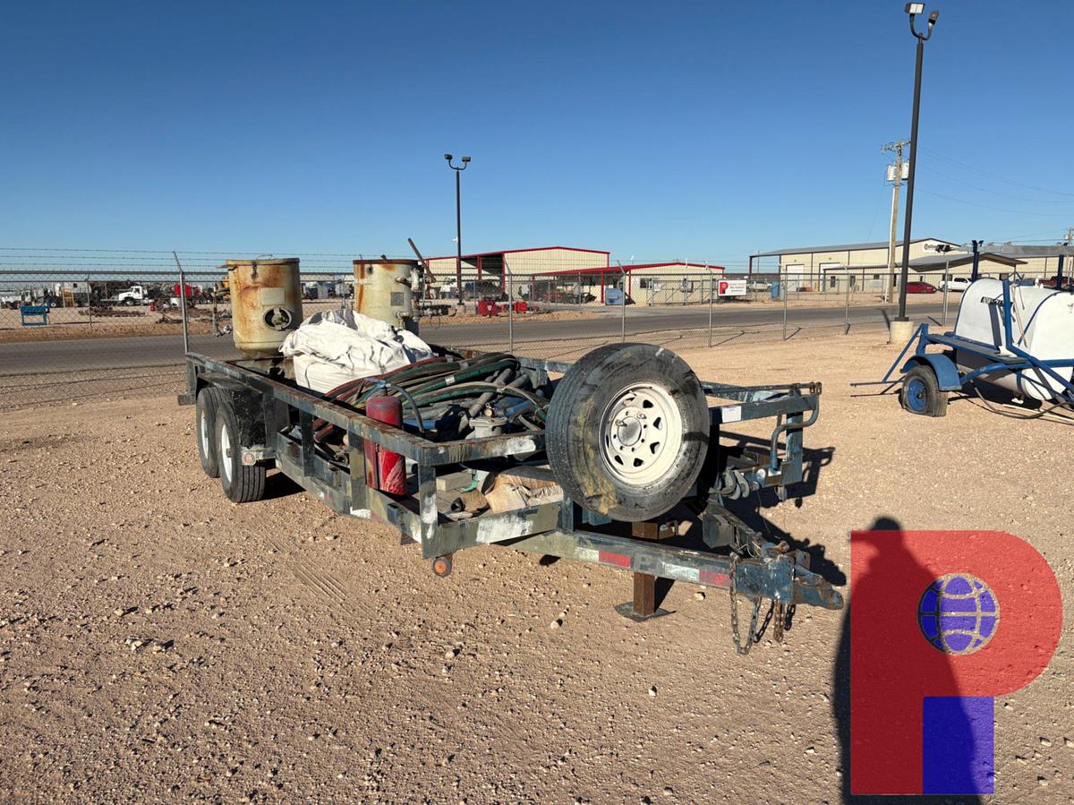 Used 2015 PJ 20’ X 7’ T/A BUMPER PULL SANDBLASTING TRAILER