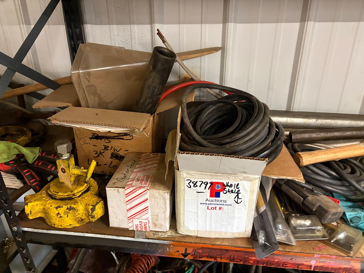 Used 5’ x 1.5’ x 6’ shelving & 4’ x 2’ x 7’ shelving w/ contents