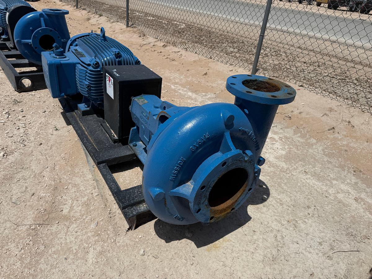 Used MISSION MAGNUM 8x6x14 CENTRIFUGAL PUMP P/B 60-HP ELECTRIC MOTOR
