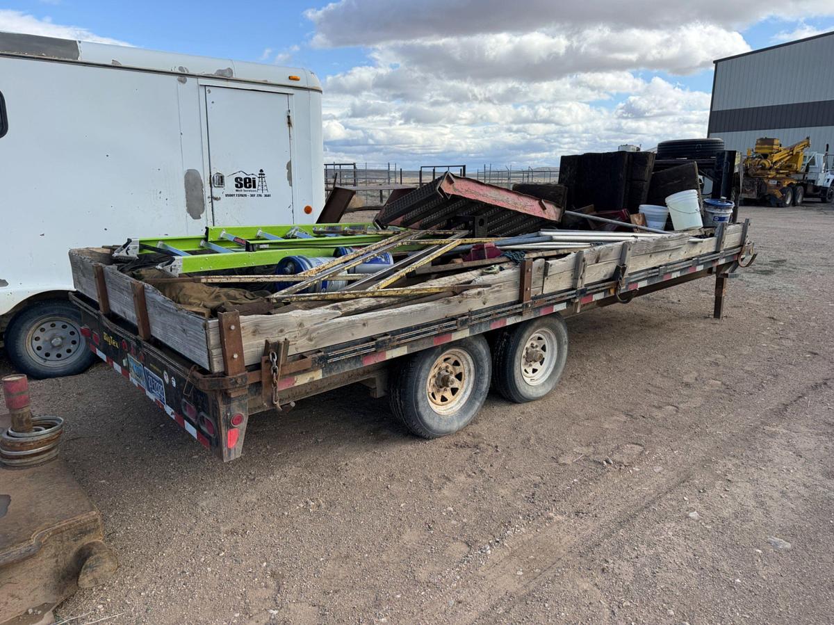 Used 2008 Big Tex 20’ Flatbed Trl. W/ well service rig parts