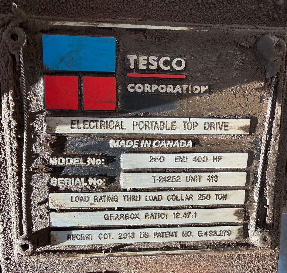 Used Tesco 250 Ton 400HP Top Drive