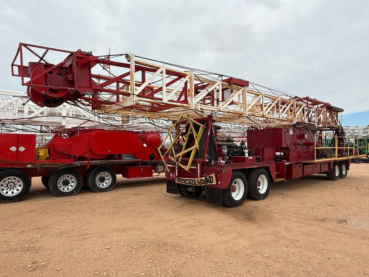 Used 1980 COOPER LTO-350 DD 96'-205K 4-AXLE DRIVE-IN WELL SERVICE WORKOVER RIG