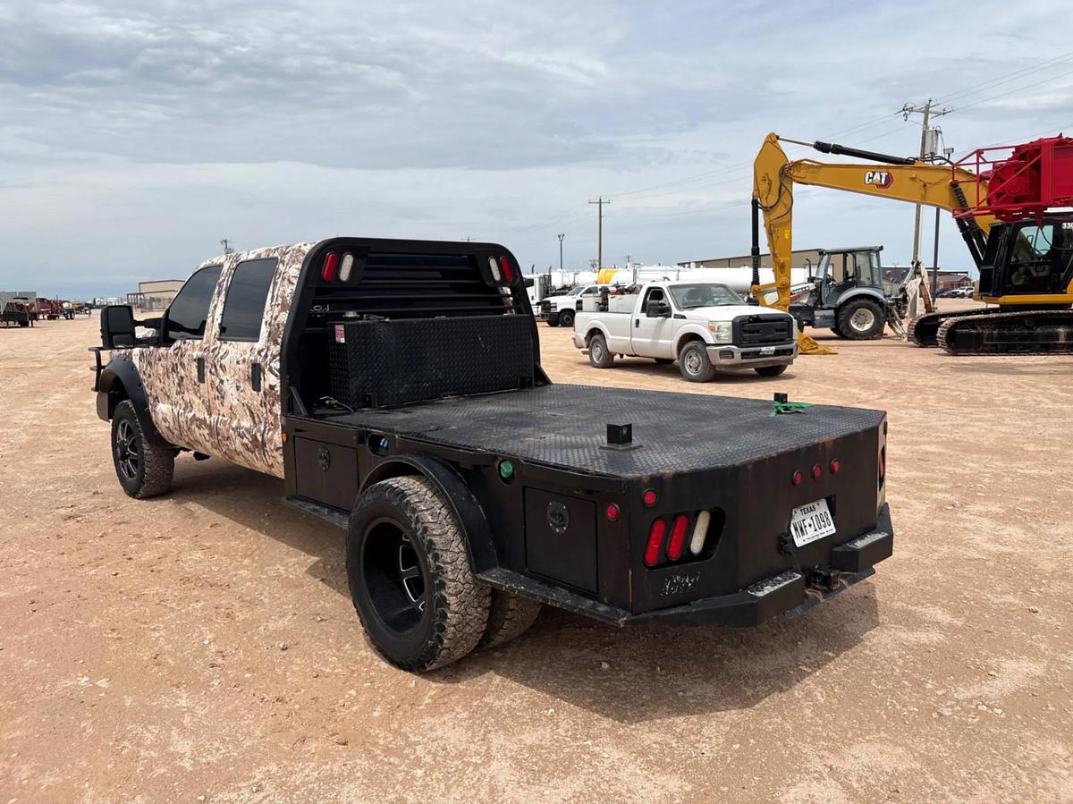 Used 2015 FORD F-350 CREW CAB FLATBED TRUCK