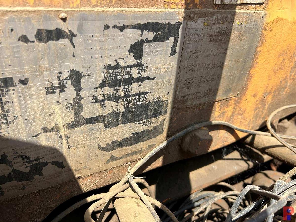 Used NATIONAL OILWELL JWS-340 TRIPLEX WELL SERVICE PUMP P/B DETROIT 60 SERIES W/ ALLISON TRANS.