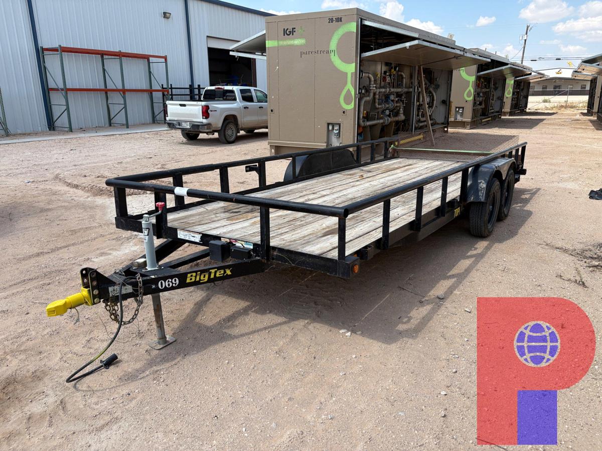 Used 2018 BIG TEX 20’ X 7’ T/A BUMPER PULL UTILITY TRAILER
