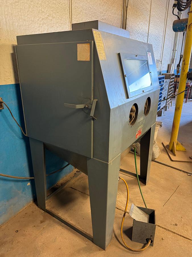 Used TRINCO 48” x 36” /BP ABRASIVE DRY BLAST CABINET