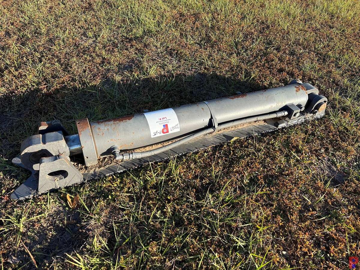 Used 44” X 6” HYDRAULIC CYLINDER W/ MOUNTING PLATE