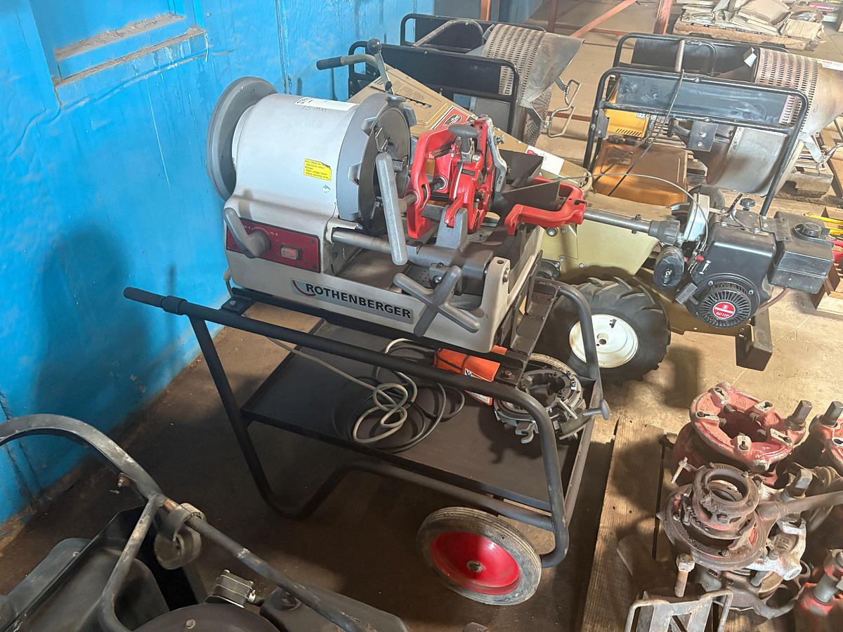 Used Rothenberger supertronic 4se-at portable pipe threading machine