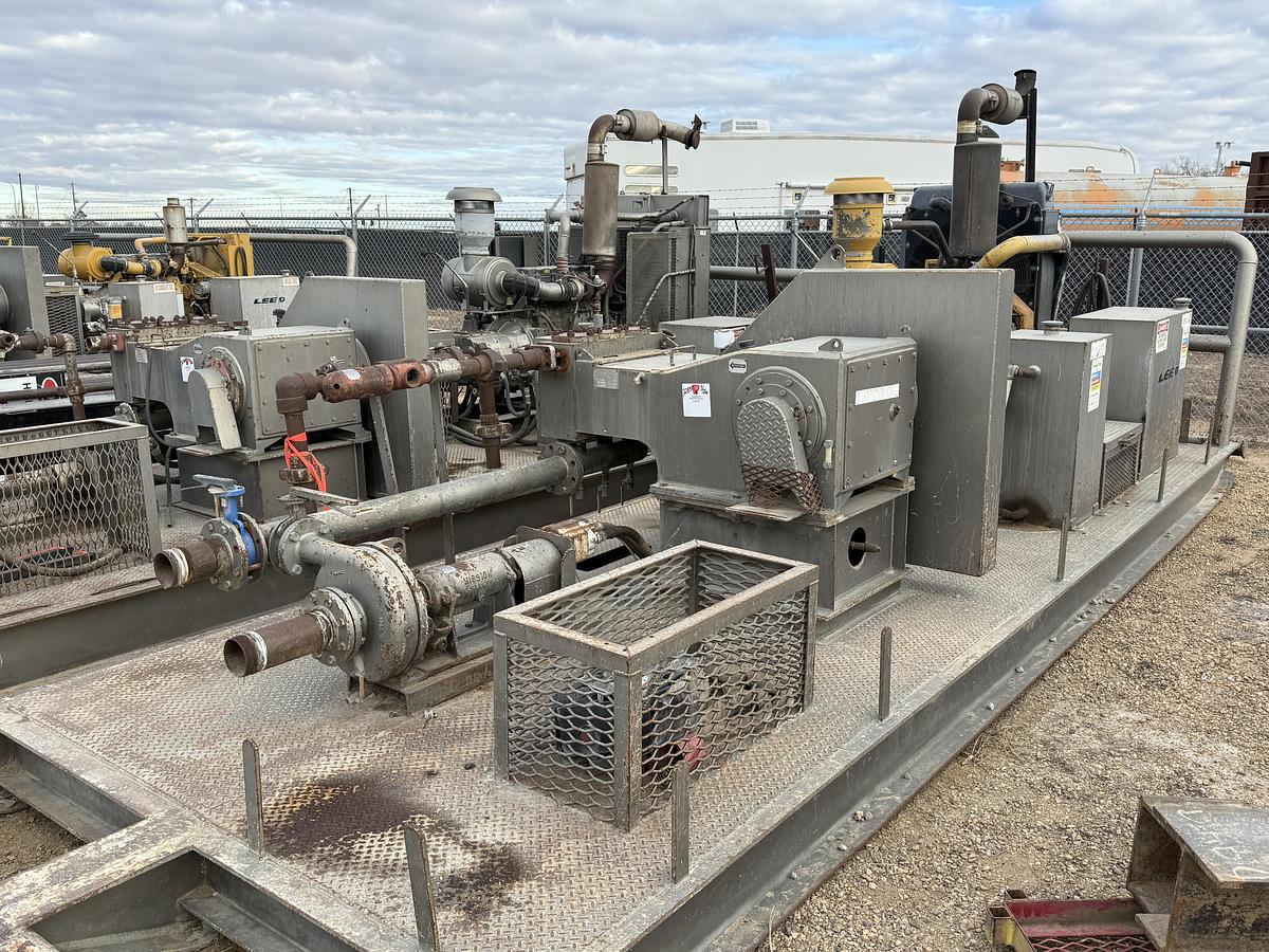 Used TULSA TT250 3K WP TRIPLEX WELL SERVICE PUMP SKIDDED