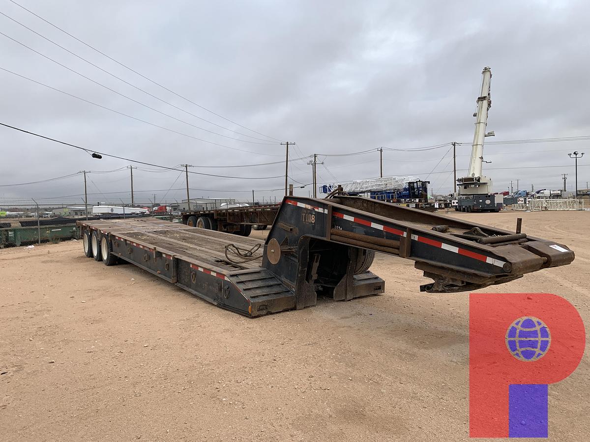 Used 2006 AZTEC 34’ x 96” Lowboy Trailer w/ Rolling Tailboard