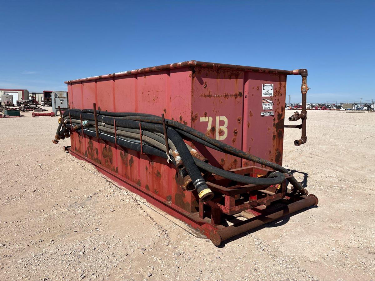 Used 18’ X 6’ X 6’ 2-COMPARTMENT OPEN TOP TANK