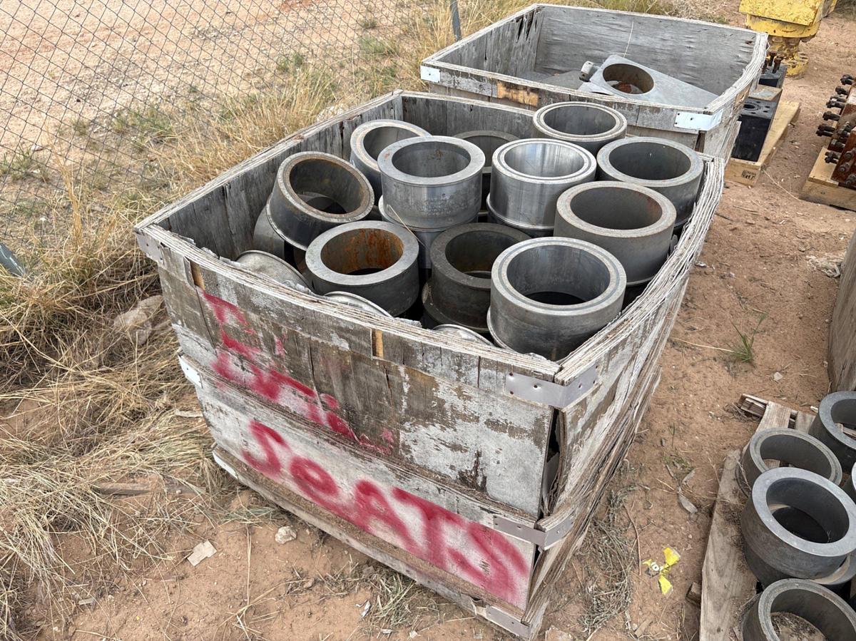 Used (5 pallets) assorted valve seats & (11) 7-1/16” valve gates