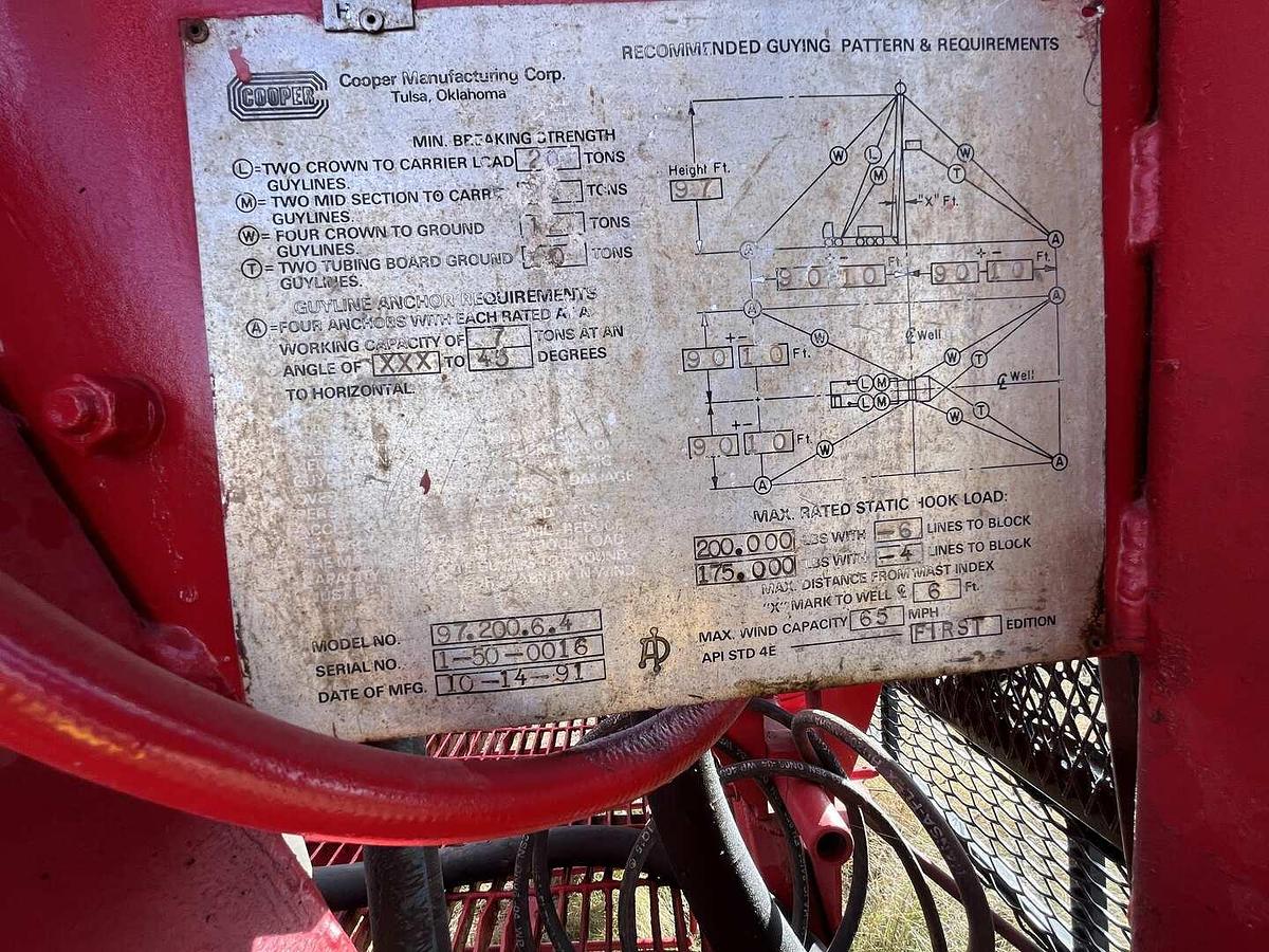 Used COOPER LTO 350 DD WELL SERVICE RIG