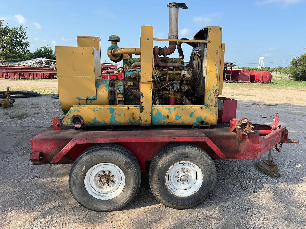 Used ONAN GENSET 100-KW 3-PHASE P/B ALLIS-CHALMERS 670T DIESEL ENGINE, MTD ON T/A BP TRAILER