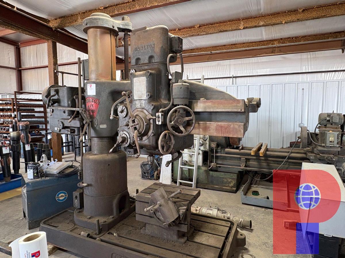 Used CARLTON 4’ ARM ON 13”COL RADIAL ARM DRILL