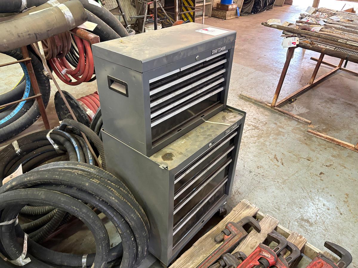 Used Craftsman 2-tier rolling toolbox, 12-drawer