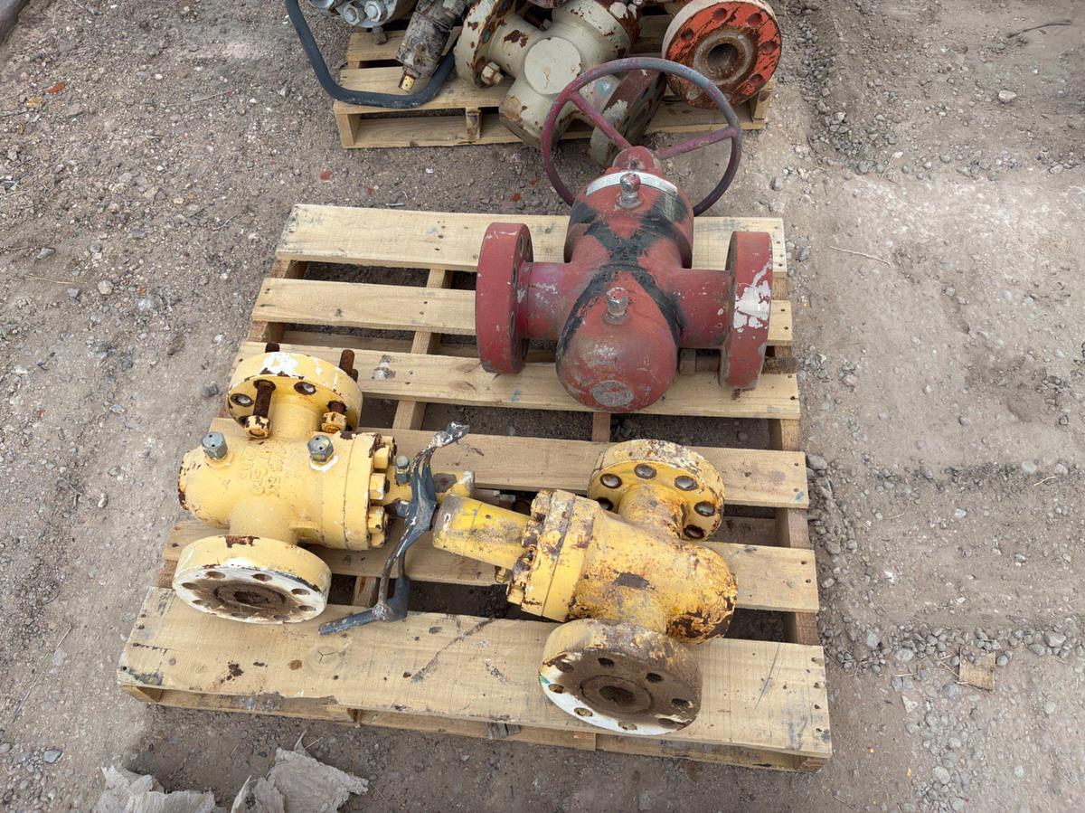 Used (5 pallets) assorted 5K gate valves & test flanges