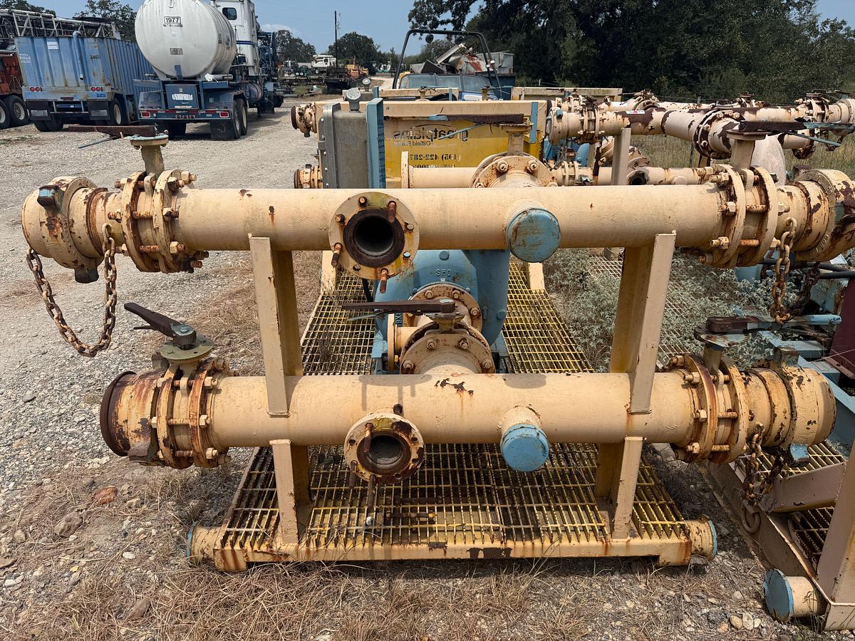 Used MUD HOG 8x6x14 CENTRIFUGAL PUMPS P/B 75-HP ELECTRIC MOTOR, SKIDDED