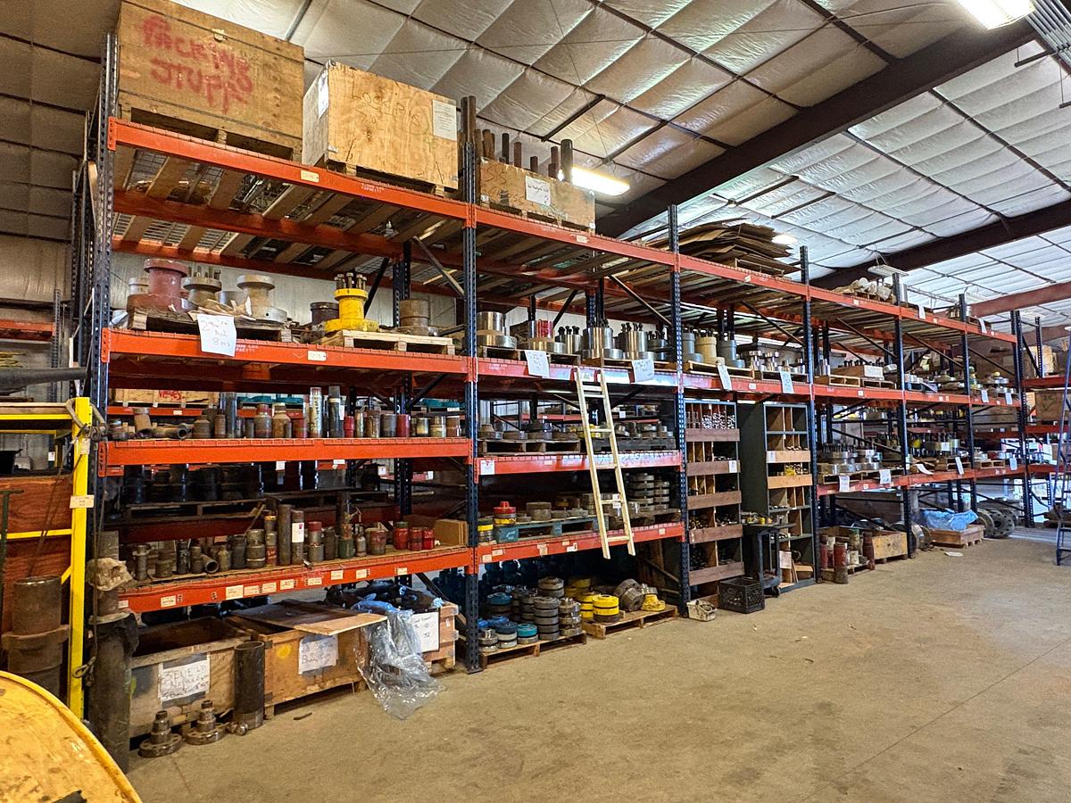 Used 50’ x 4’ x 14’ pallet rack shelving