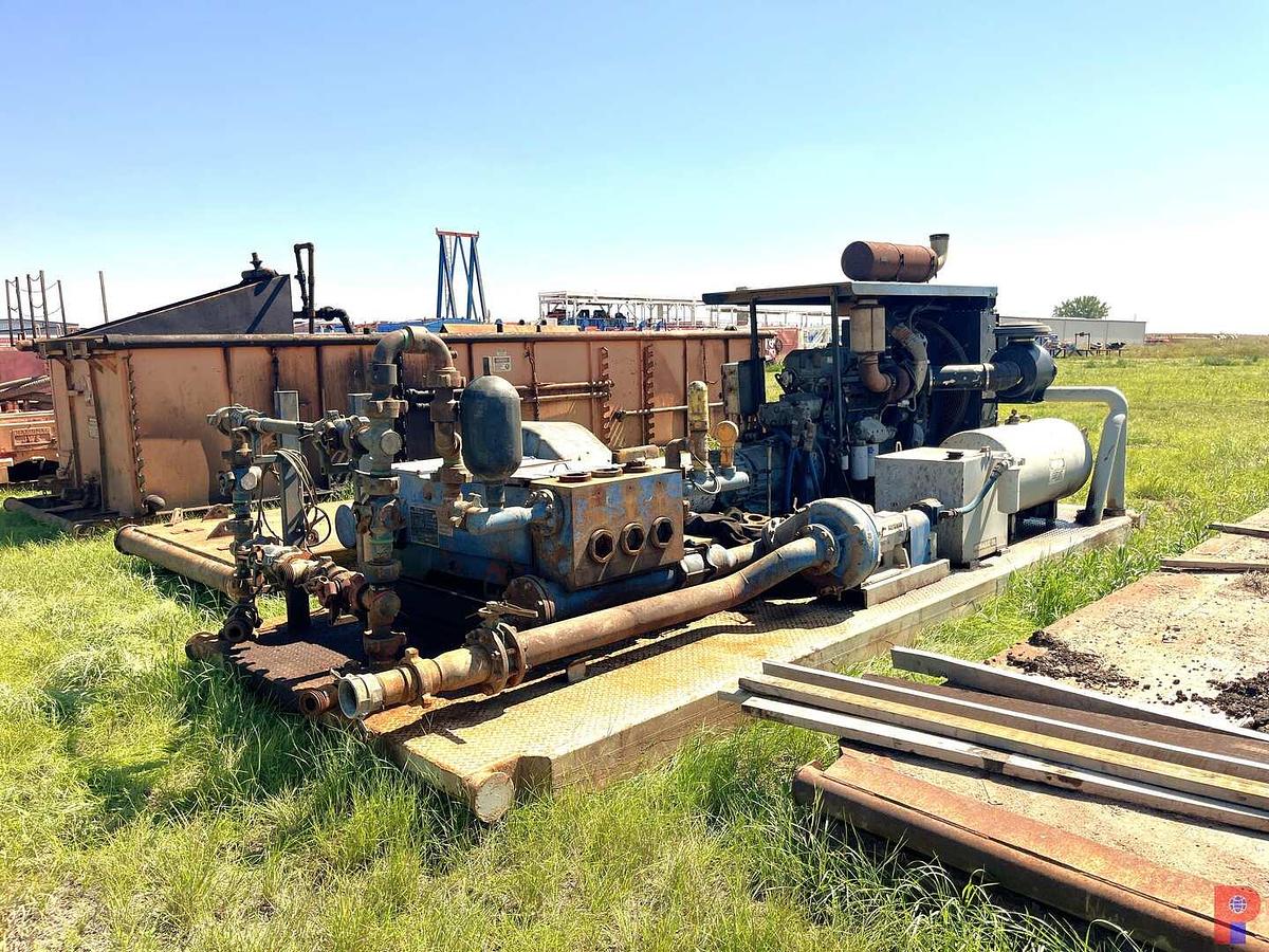 Used JWS-340 5K TRIPLEX WELL SERVICE PUMP P/B DETROIT SERIES 60 ALLISON HT750