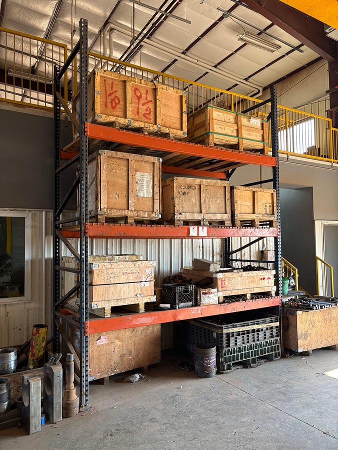 Used 10.5’ x 4’ x 14’ pallet rack shelving