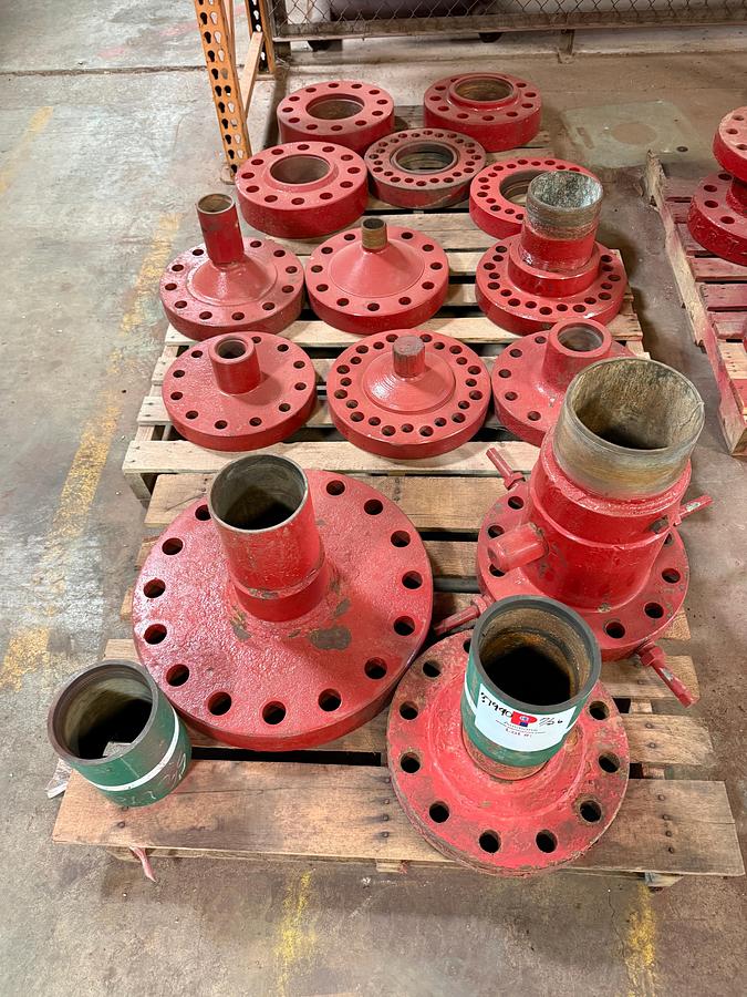 Used (3) PALLETS OF 7-1/16” & RELATED WELL HEAD ADAPTER FLANGES