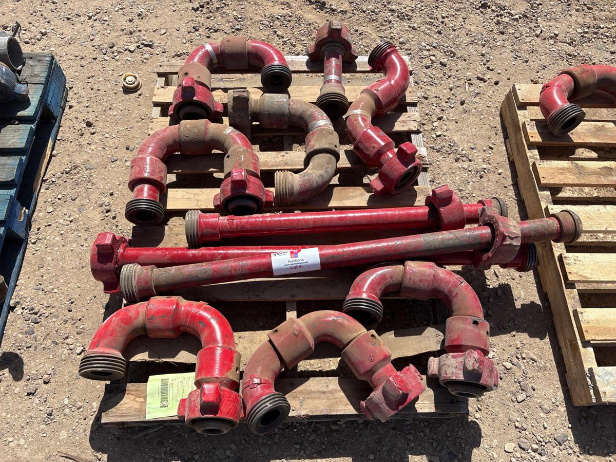 Used (11 X $) (7) 2” 1502 CHIKSANS & (4) 2” 1502 PUP JTS.