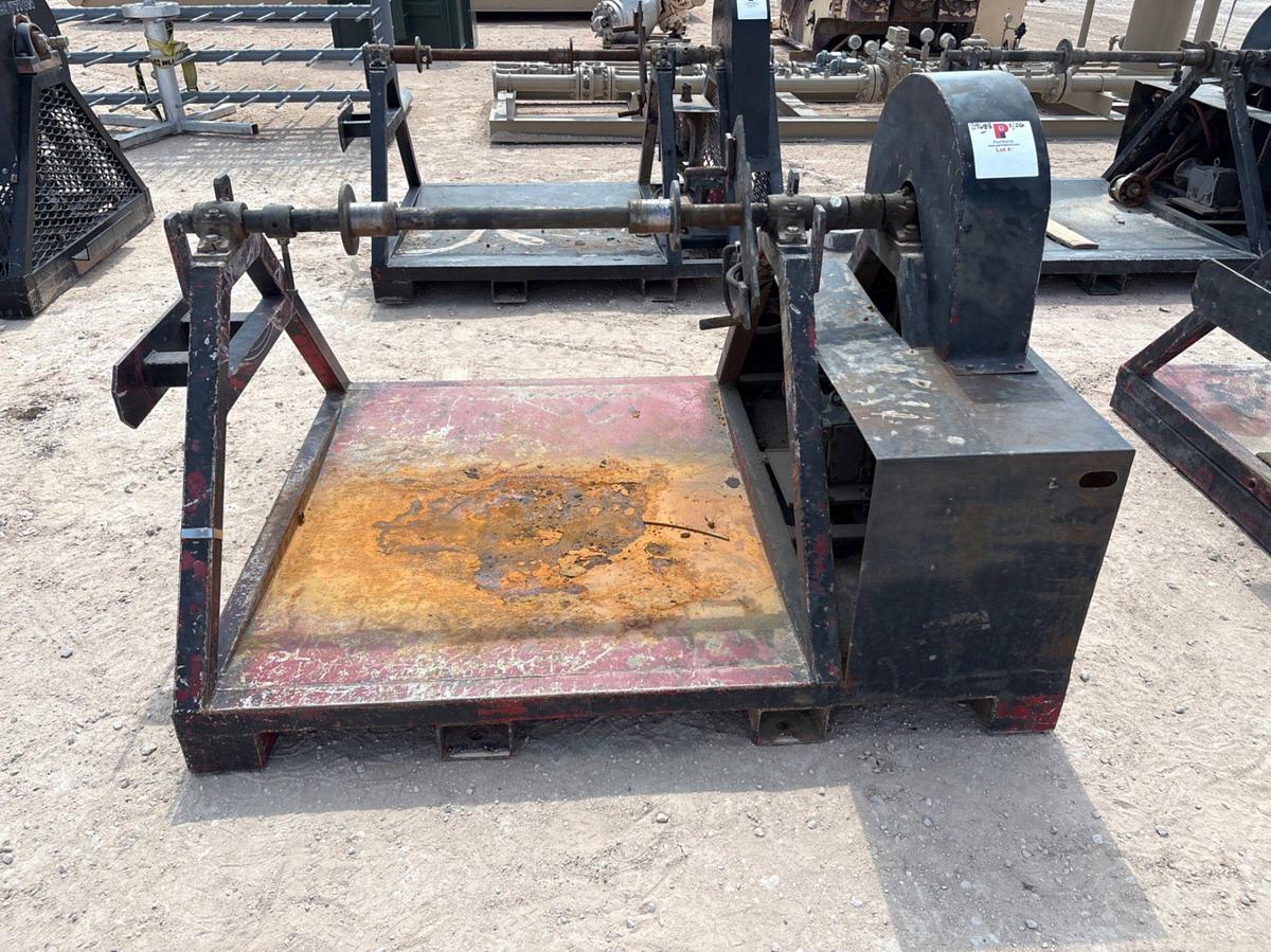 Used (3) 6’ x 5’ pneumatic powered wireline spooling skids