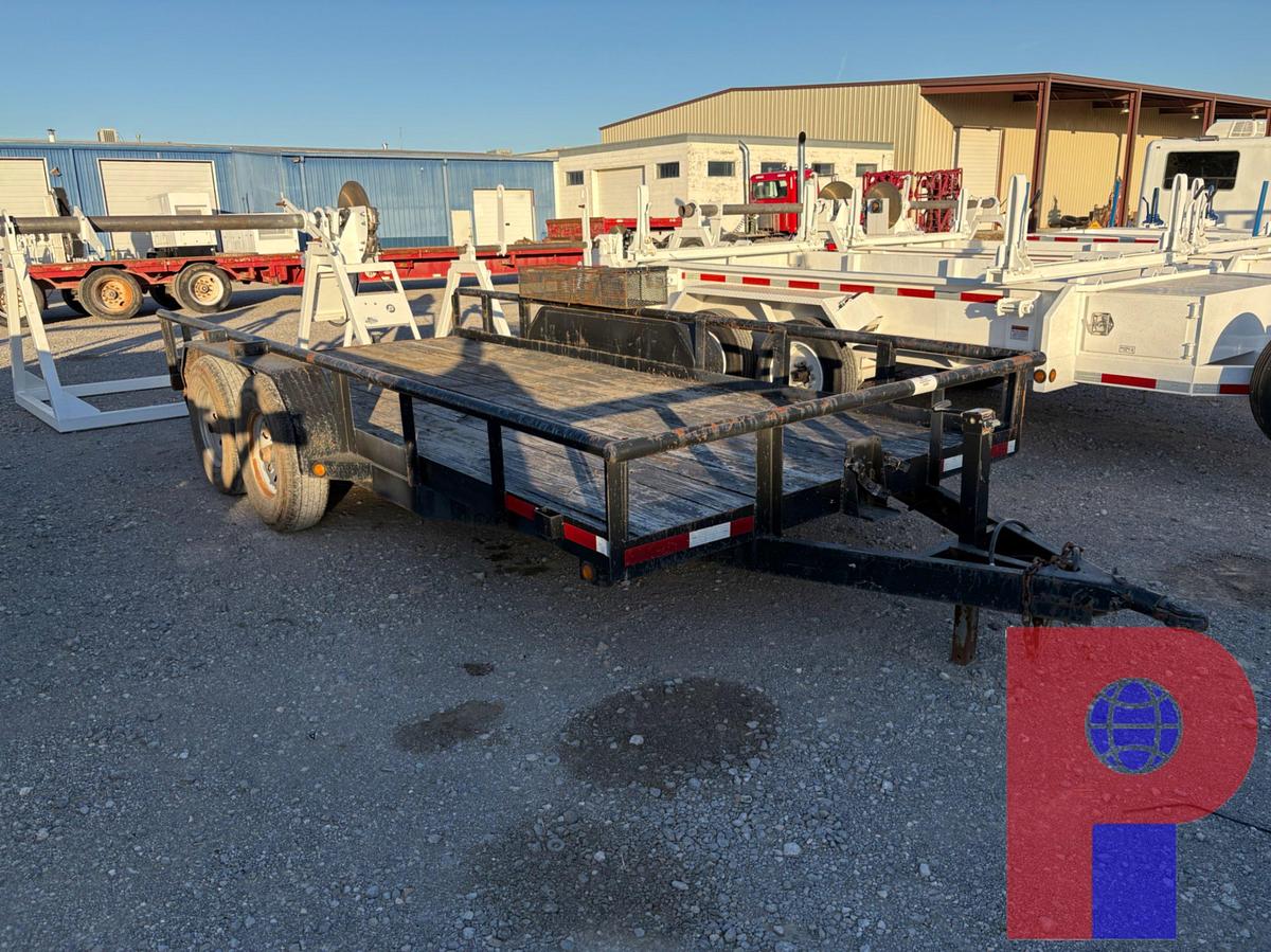 Used SHOPBUILT 16’ X 7’ T/A BUMPER PULL UTILITY TRAILER