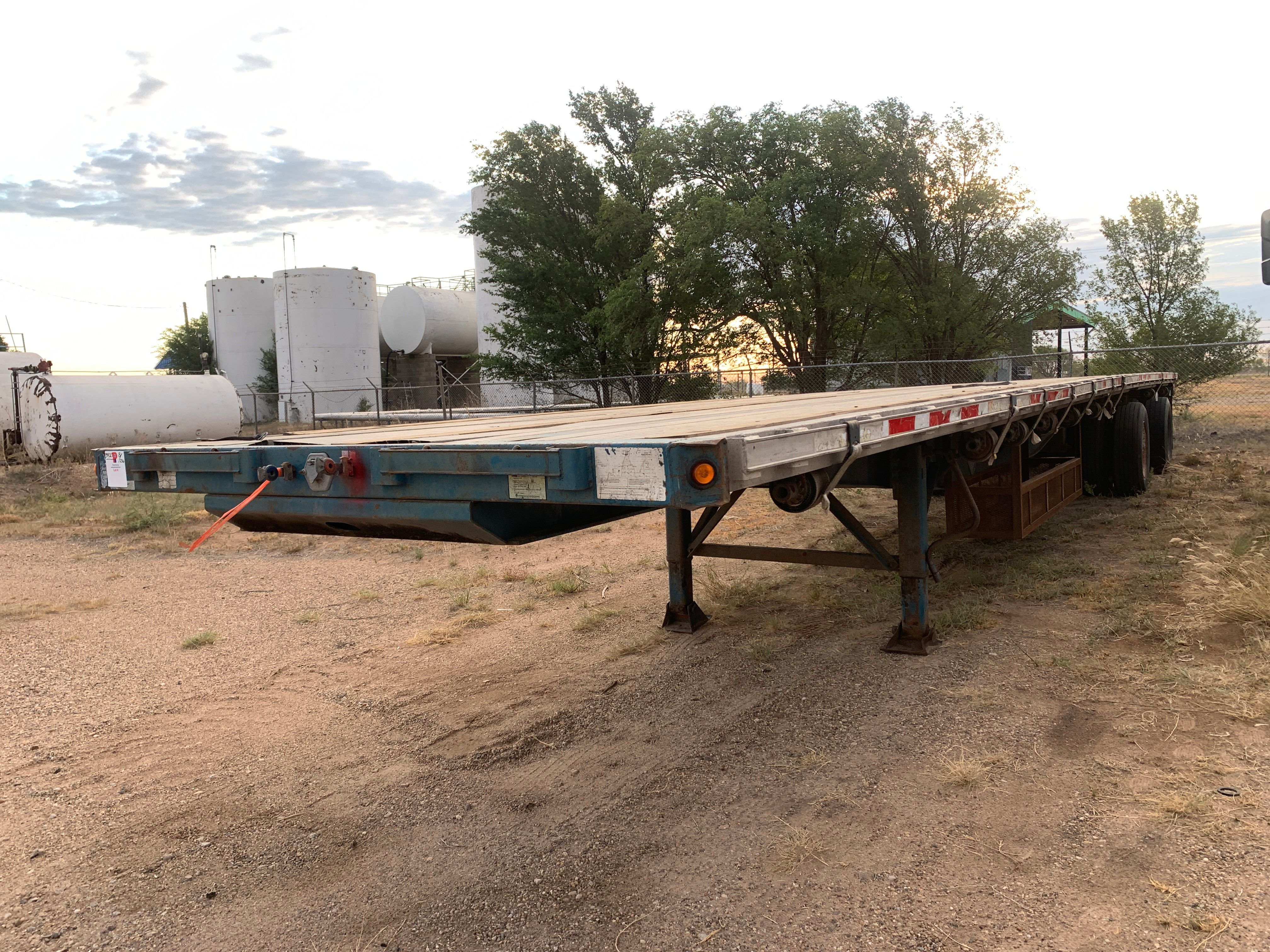 Used 48’ L x 8’ W x 4’ T WABASH FLATBED TRAILER