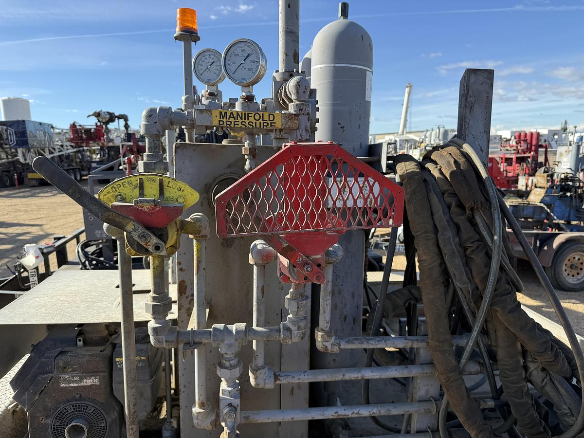 Used 10’ HMDE T/A 2-STATION BUMPER PULL ACCUMULATOR TRAILER