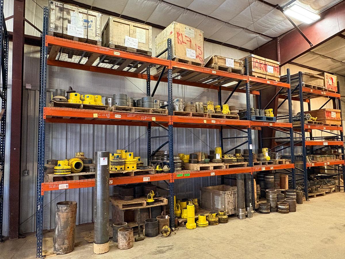 Used 23’ x 4’ x 14’ pallet rack shelving