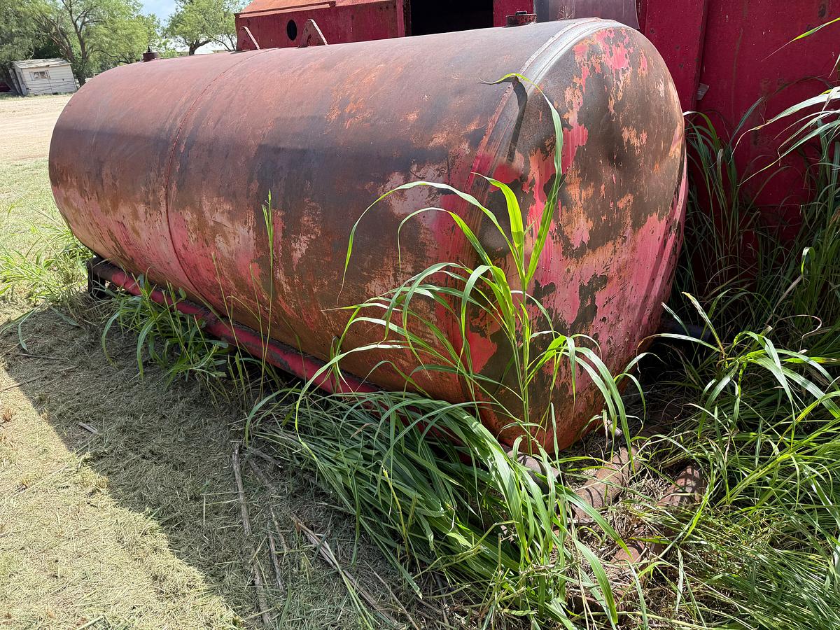 Used 2,700 GALLON FUEL TANK SKIDDED 12.5’L x 6’DIA