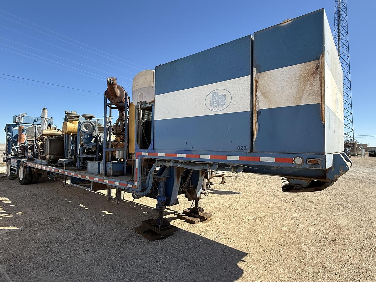 Used 2006 AIR FOAM UNIT P/B (3) CATERPILLAR ENGINES MTD ON PRECISION PUMP & COMPRESSOR T/A DROP DECK TRAILER