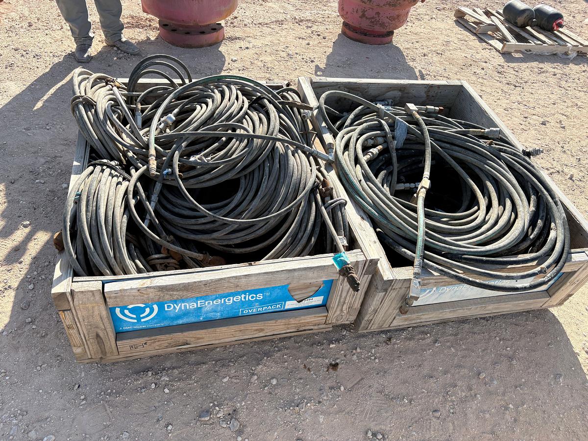 Used (2) Crates of Hydraulic Hoses