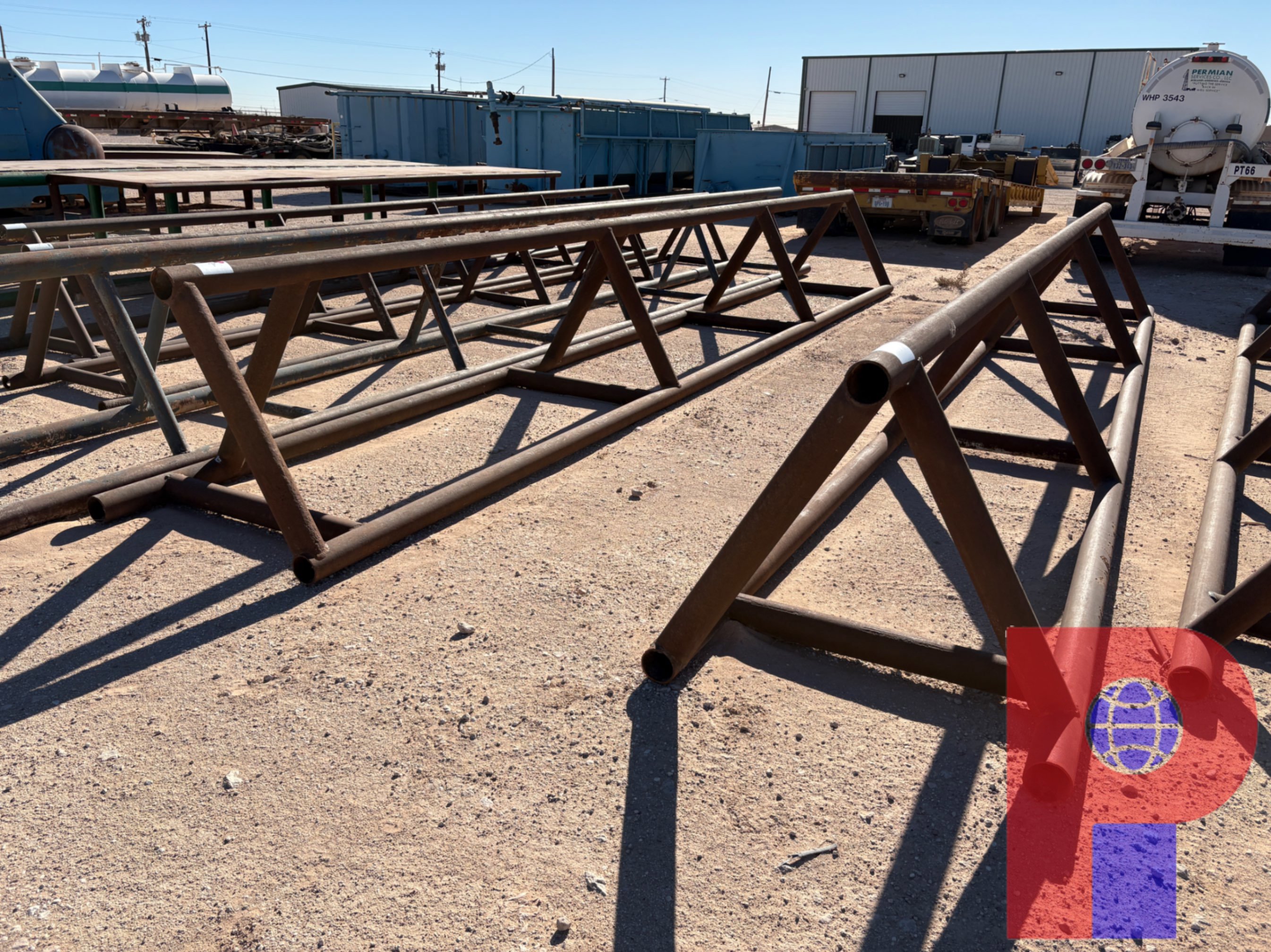 Used (3X$) 28’ X 42” TRIANGLE PIPE RACKS