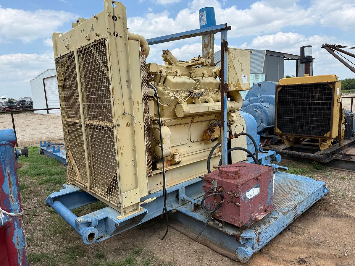 Used Continental Emsco DB-550 DUPLEX MUD PUMP P/B CAT D379, SKIDDED