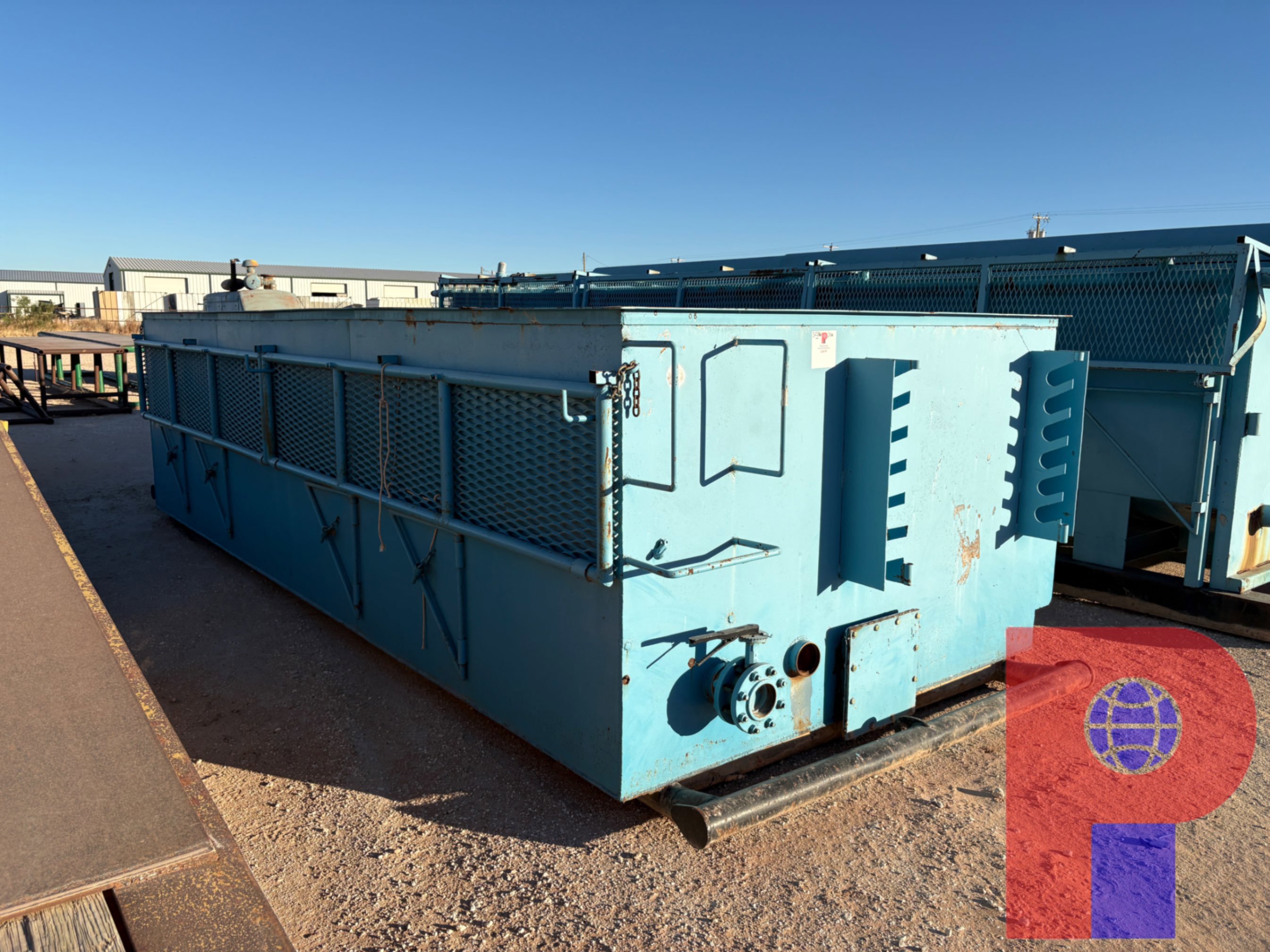 Used 20’ X 8’ X 5’ OPEN TOP FLUID TANK, SKIDDED