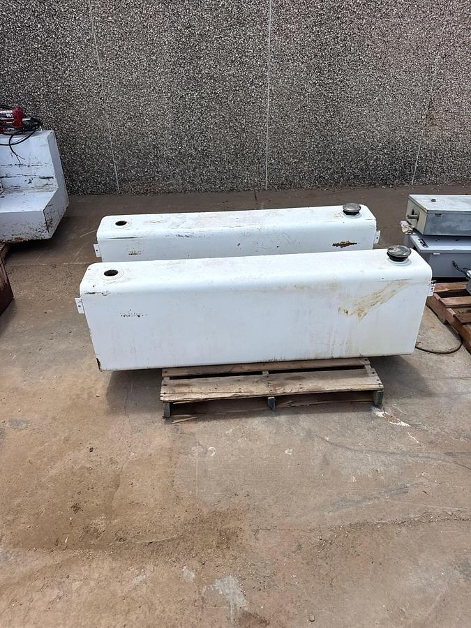 Used (9) assorted L-shaped fuel transfer tanks