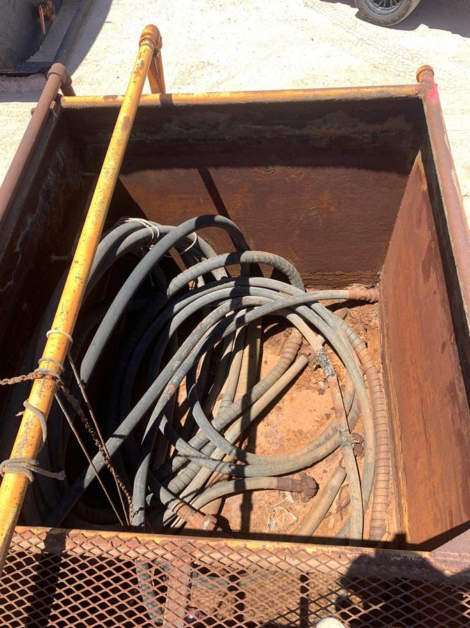 Used 21’ L x 9’ W x 8’ T 115 Bbl Open Top Skidded Tank
