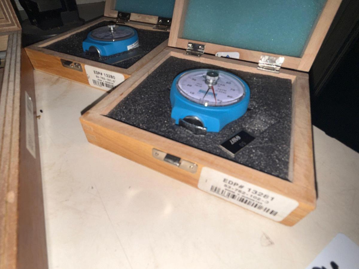 Used SECTION W/(4) MITUTOYO 2” THRU 10” DEPTH GAUGES, (1) MITUTOYO 12-18” OD MICROMETER, & (2) DUROMETER GUAGES