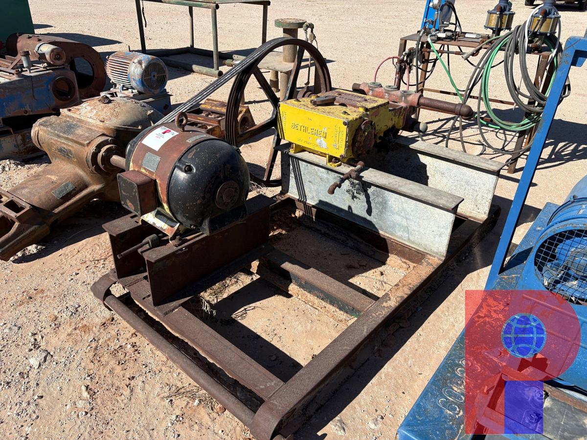 Used BETHLEHEM TP-3 TRIPLEX PUMP, SKIDDED