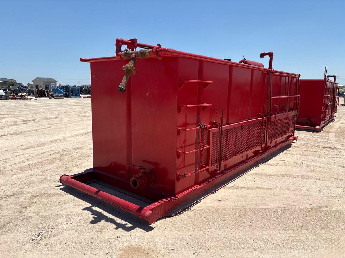 Used 18’ x 6’ x 6’ 2-compartment reverse pit, skidded