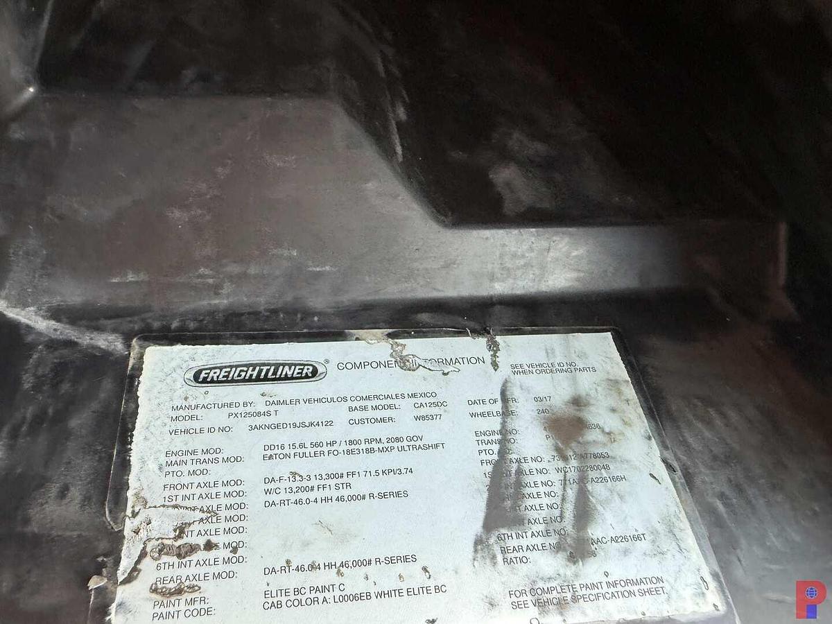 Used 2018 FREIGHTLINER CASCADIA TRI AXLE DAY CAB TRUCK TRACTOR